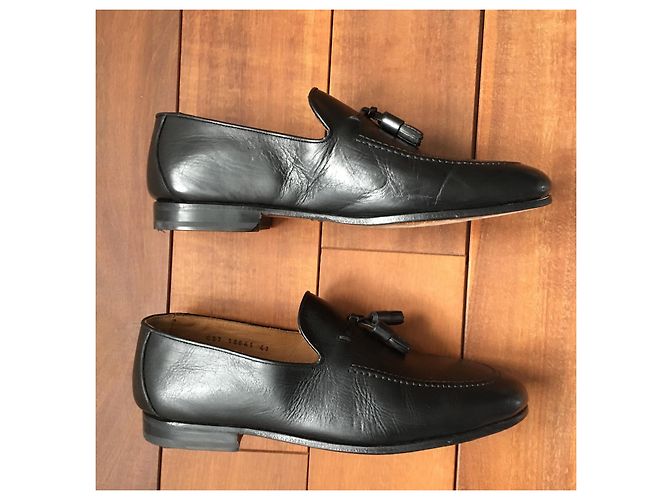 Autre Marque Mocassini con nappine in pelle neri Nero - vista 2