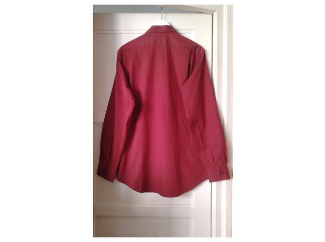 Balmain Hemd aus Baumwolle Dunkelrot Bordeaux - Ansicht 4