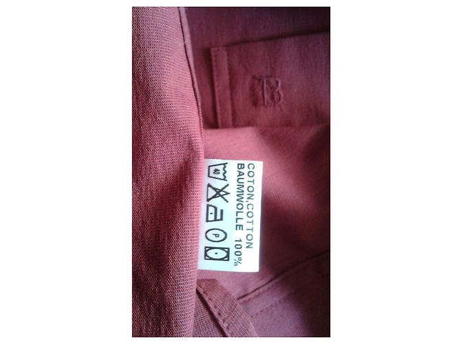 Balmain Hemd aus Baumwolle Dunkelrot Bordeaux - Ansicht 8