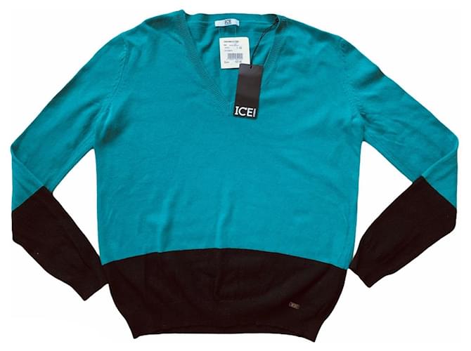 Iceberg Wollpullover Schwarz Grün XS - Ansicht 6