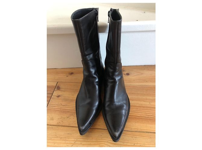 Botas Vero Cuoio de couro preto 35 - vista 5