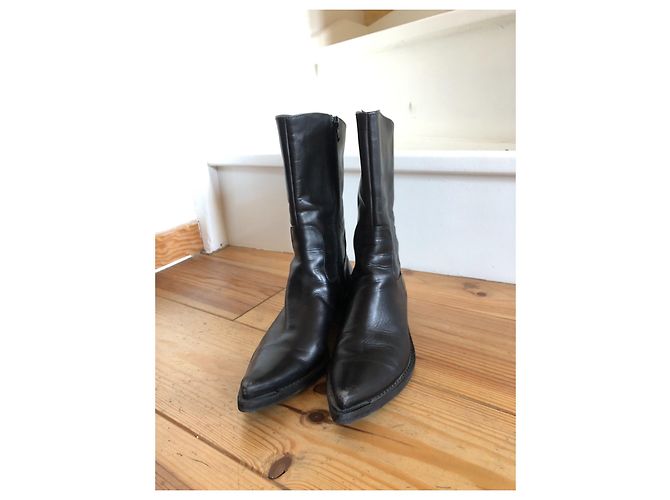 Botas Vero Cuoio de couro preto 35 - vista 9