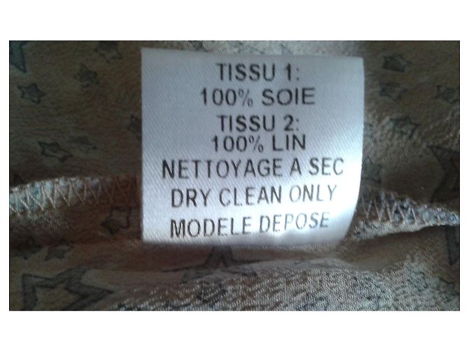 Maje Seidenkleid Beige mit Sternenprint Größe 2 - Ansicht 6