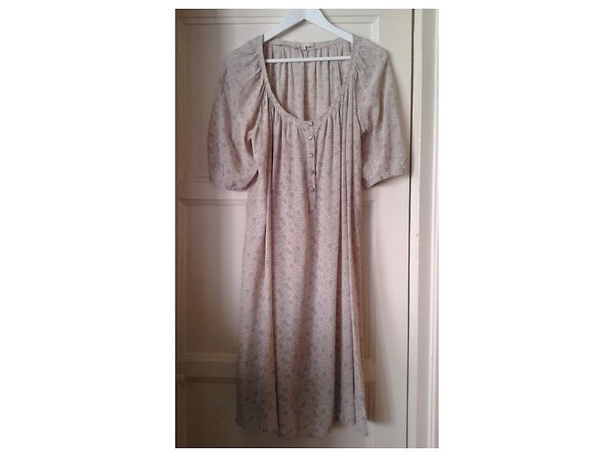 Maje Seidenkleid Beige mit Sternenprint Größe 2 - Ansicht 7