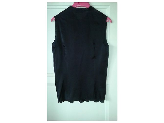 Blusa Prada sin mangas de seda negra Negro - vista 2