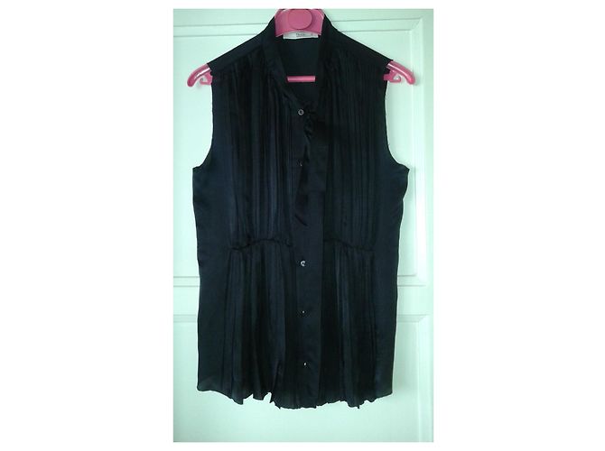 Blusa Prada sin mangas de seda negra Negro - vista 7