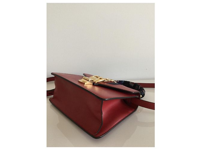Mini borsa Gucci Sylvie in pelle rossa Rosso - vista 3