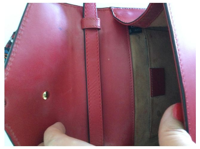 Mini borsa Gucci Sylvie in pelle rossa Rosso - vista 4