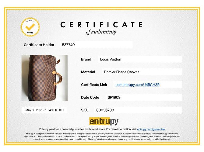 Louis Vuitton Sehr selten 1 oder 1 Centenaire Damier Ebene Speedy 40 Tasche - Ansicht 8
