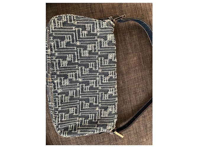Borsa a mano Fendi Baguette in denim blu - vista 6