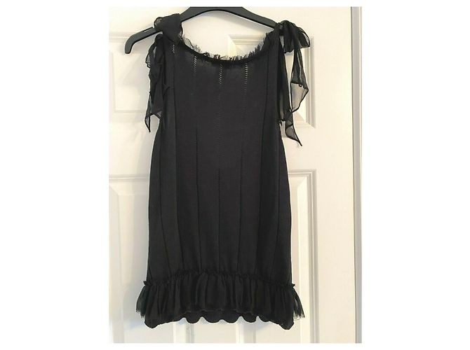 Christian Lacroix Top Lacroix in seta nera con paillettes Nero Multicolore - vista 2