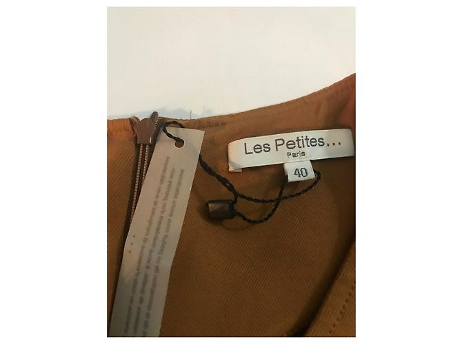 Les Petites Kurzärmeliges Kleid Cognac Lyocell - Ansicht 5