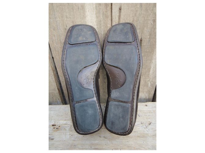 Mocassini Gucci Marrone Scuro Camoscio 43 IT - vista 5