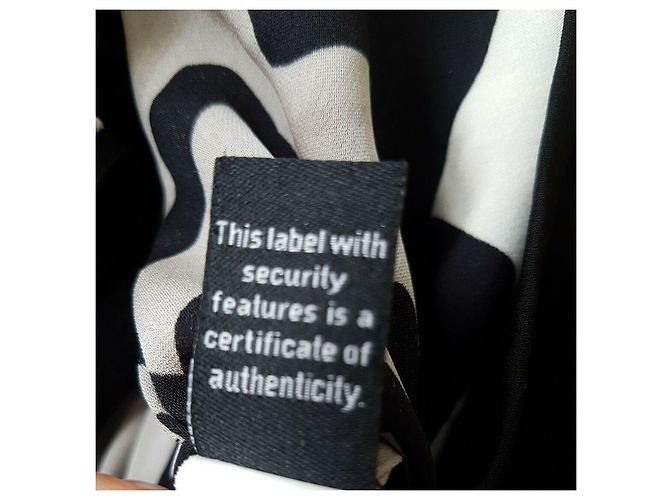 Diane Von Furstenberg Vestido de seda DvF AYANA estampado chevron Castaño Negro Crudo - vista 8
