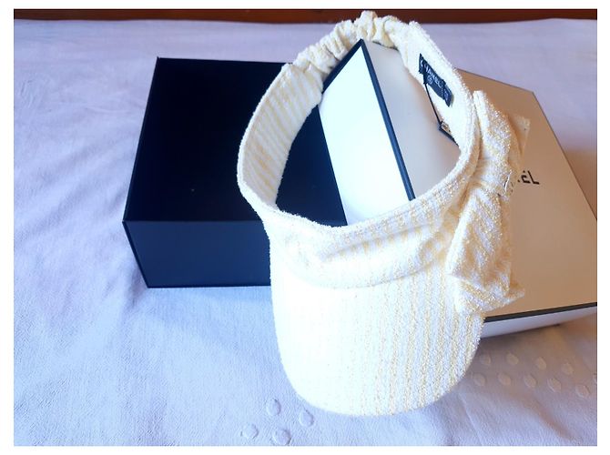 Visiera Chanel visiera Bianco Giallo - vista 2