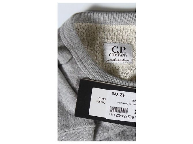 CP Company Sweatshirt Lens Crey Gris Coton Garçon - vue 3