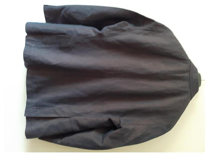 Giacca Bugatti Cognac e Azzurro in Cotone e Lino Blu chiaro - vista 5