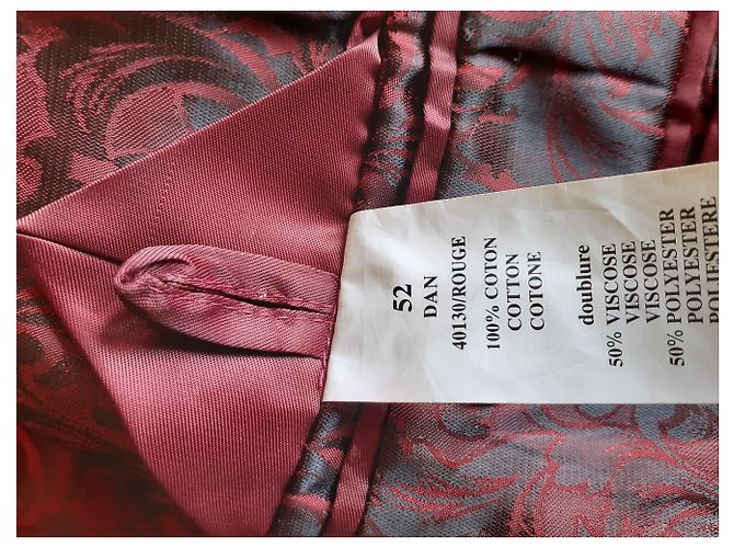 Giacca Blazer Bruce Field in Velluto di Cotone Rosso - vista 2