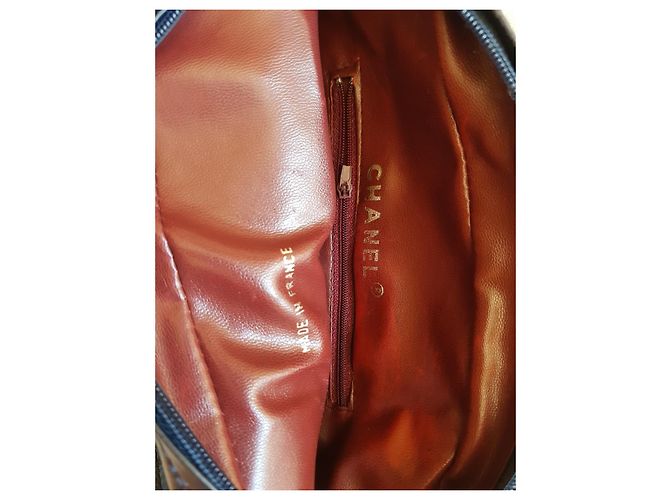 Camera Chanel Vintage Kameratasche Marineblau Dunkelblau Gold hardware - Ansicht 4