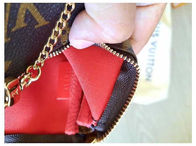 Pochette Louis Vuitton Vivienne Marrone Pelle e Tela - vista 2