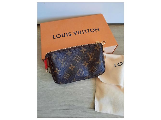 Pochette Louis Vuitton Vivienne Marrone Pelle e Tela - vista 3
