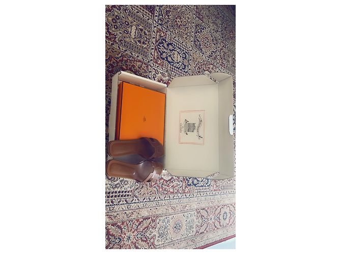 Mules Hermès Oran in pelle marrone Marrone scuro - vista 6
