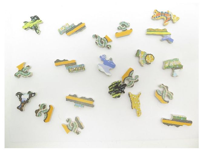 Hermès RARO PUZZLE DI HERMES SOTTO IL CEDRO 270 PEZZI SCIARPA QUADRATI + SCATOLA SCIARPA SERPENTE Multicolore - vista 12