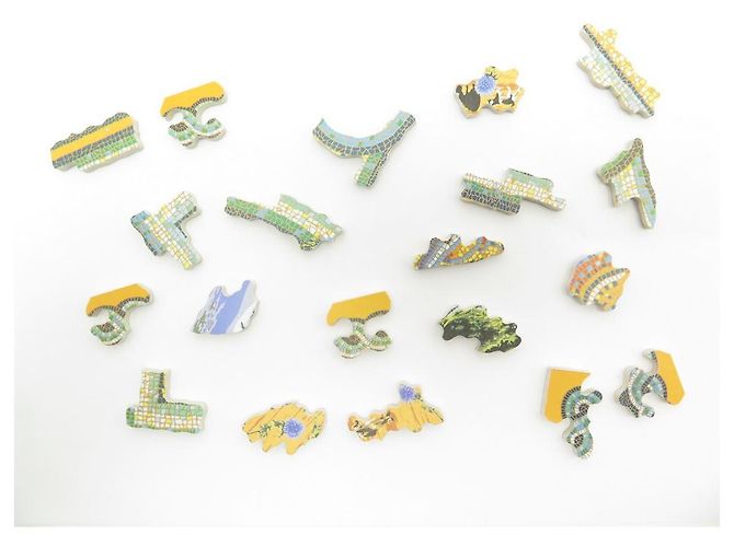 Hermès RARO PUZZLE DI HERMES SOTTO IL CEDRO 270 PEZZI SCIARPA QUADRATI + SCATOLA SCIARPA SERPENTE Multicolore - vista 3