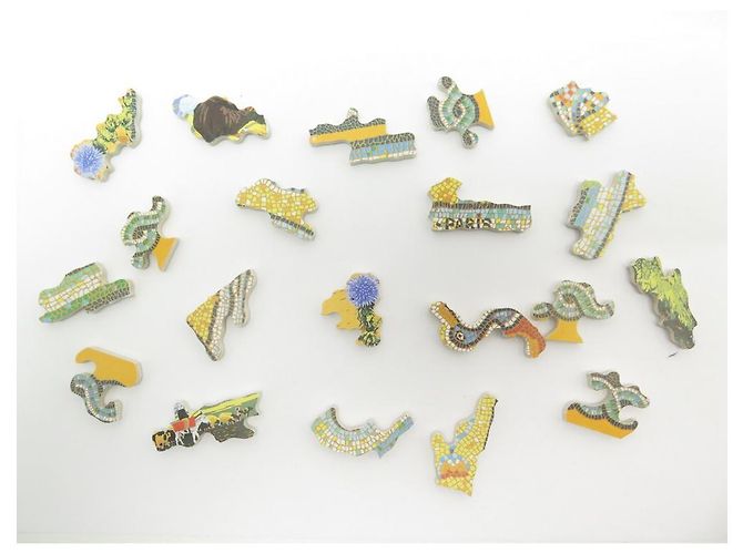 Hermès RARO PUZZLE DI HERMES SOTTO IL CEDRO 270 PEZZI SCIARPA QUADRATI + SCATOLA SCIARPA SERPENTE Multicolore - vista 4