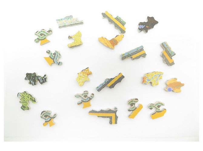 Hermès RARO PUZZLE DI HERMES SOTTO IL CEDRO 270 PEZZI SCIARPA QUADRATI + SCATOLA SCIARPA SERPENTE Multicolore - vista 5