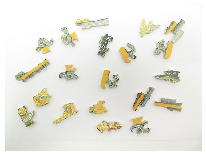 Hermès RARO PUZZLE DI HERMES SOTTO IL CEDRO 270 PEZZI SCIARPA QUADRATI + SCATOLA SCIARPA SERPENTE Multicolore - vista 7