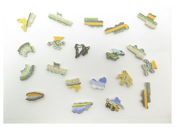 Hermès RARO PUZZLE DI HERMES SOTTO IL CEDRO 270 PEZZI SCIARPA QUADRATI + SCATOLA SCIARPA SERPENTE Multicolore - vista 9