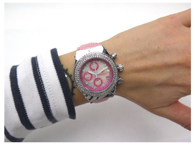 TECHNOMARINE TECHNODIAMOND UHR 37 MM QUARZSTAHL DIAMANTEN +2 Armbänder Pink - Ansicht 11