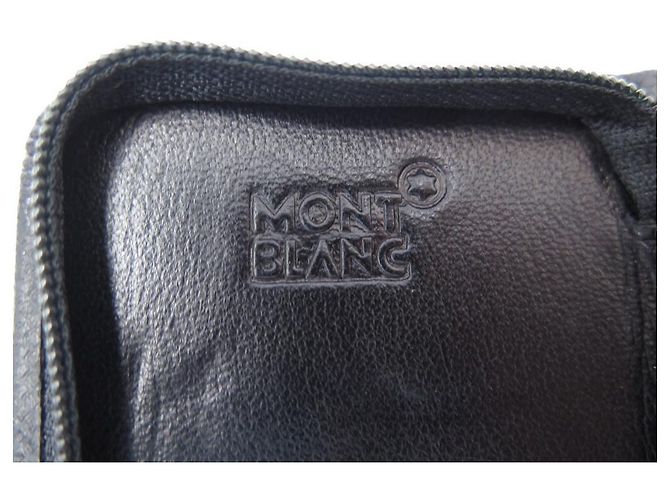 Astuccio 3 PENNA MONTBLANC BOHEME PICCOLA IN PELLE NERA PORTAPENNE - vista 5