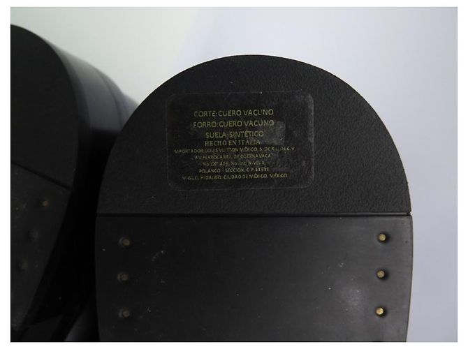 NUOVE SCARPE LOUIS VUITTON VOLTAIRE 7 IT 42 FR DERBY PELLE NERA + SCATOLA Nero - vista 5