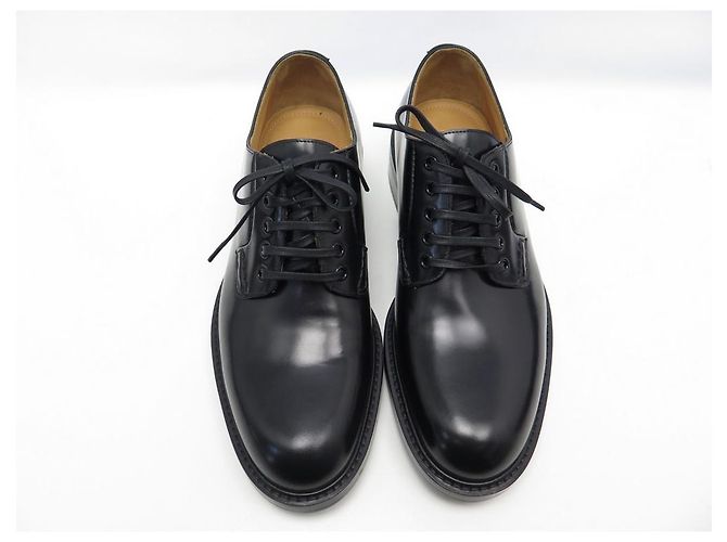 NUOVE SCARPE LOUIS VUITTON VOLTAIRE 7 IT 42 FR DERBY PELLE NERA + SCATOLA Nero - vista 6