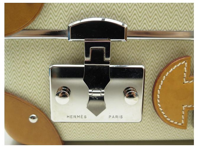Hermès RARO CUSTODIA HERMES FAUBOURG EXPRESS LINE PM CHEVRON BEIGE LIMITED HARD CASE - vista 9