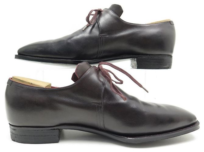 CHAUSSURES CORTHAY DERBY ARCA 41.5 2 OEILLETS CUIR MARRON + EMBAUCHOIRS - vue 2