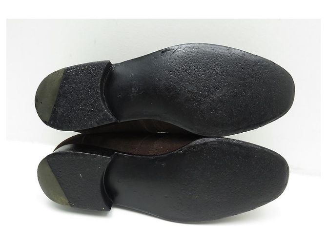 SCARPE CON SUOLA foderate AUBERCY 9E 43 DERBY . IN CAMOSCIO FLOREALE MARRONE - vista 3