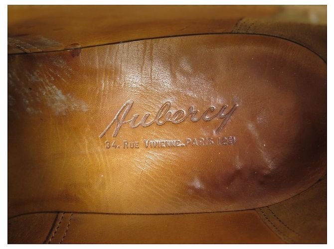 SCARPE CON SUOLA foderate AUBERCY 9E 43 DERBY . IN CAMOSCIO FLOREALE MARRONE - vista 5