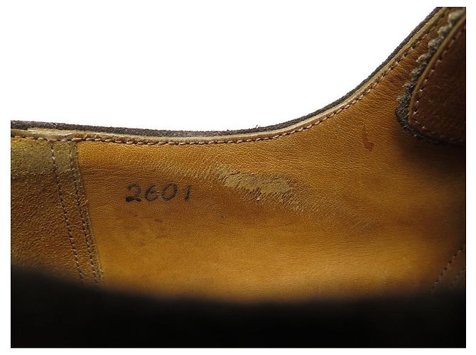 SCARPE CON SUOLA foderate AUBERCY 9E 43 DERBY . IN CAMOSCIO FLOREALE MARRONE - vista 6