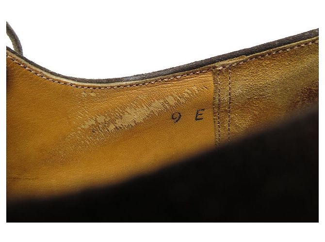 SCARPE CON SUOLA foderate AUBERCY 9E 43 DERBY . IN CAMOSCIO FLOREALE MARRONE - vista 7