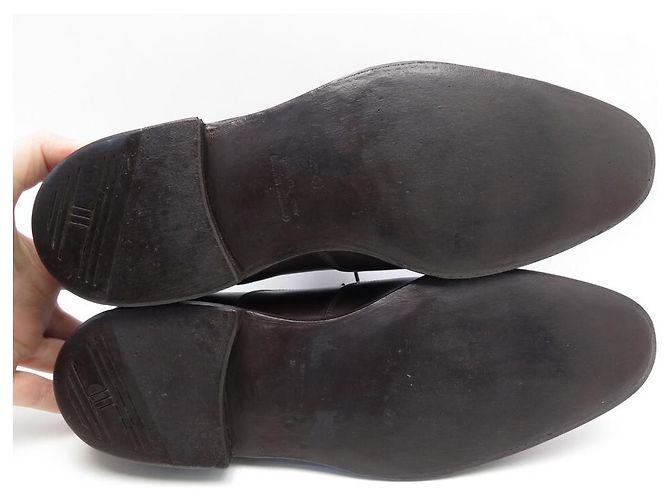 Hermès SCARPE HERMES JOHN RICHELIEU 41 scarpe in pelle marrone - vista 3