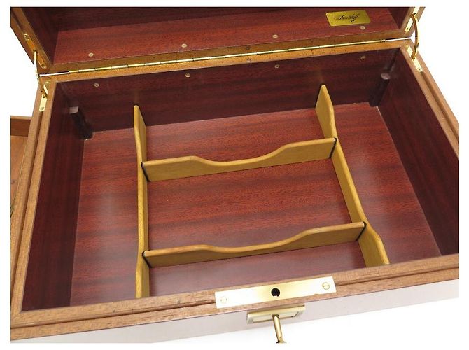 CAIXA DE CIGAR DAVIDOFF EM MADEIRA LACADA + CORTADORA DE MADEIRA CIGAR CAIXA HUMIDOR Marrom - vista 14