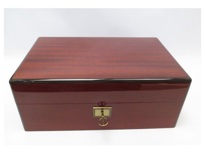 CAIXA DE CIGAR DAVIDOFF EM MADEIRA LACADA + CORTADORA DE MADEIRA CIGAR CAIXA HUMIDOR Marrom - vista 2