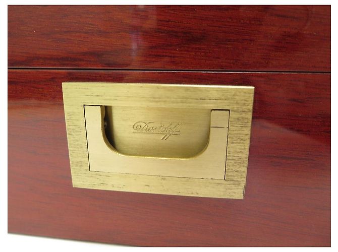 CAIXA DE CIGAR DAVIDOFF EM MADEIRA LACADA + CORTADORA DE MADEIRA CIGAR CAIXA HUMIDOR Marrom - vista 7