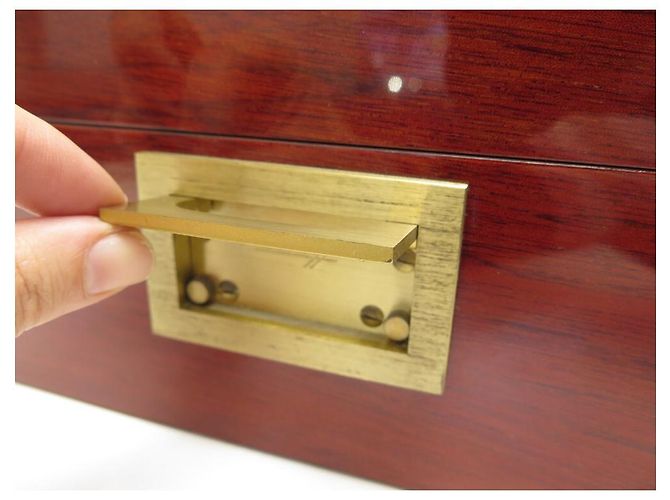 CAIXA DE CIGAR DAVIDOFF EM MADEIRA LACADA + CORTADORA DE MADEIRA CIGAR CAIXA HUMIDOR Marrom - vista 8