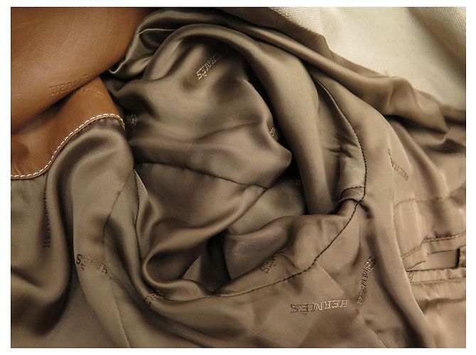Hermès GIACCA DIRITTA HERMES T 52 L GIACCA TRENCH IMPERMEABILE BEIGE - vista 10