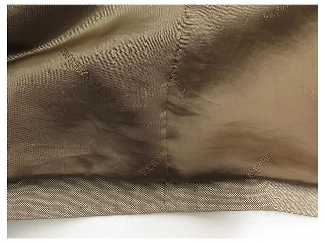 Hermès GIACCA DIRITTA HERMES T 52 L GIACCA TRENCH IMPERMEABILE BEIGE - vista 11