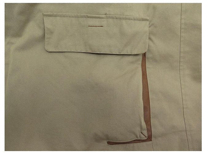 Hermès GIACCA DIRITTA HERMES T 52 L GIACCA TRENCH IMPERMEABILE BEIGE - vista 14